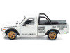 Datsun Pandem 620 Pickup Truck Rocket Bunny Racing White with Graphics 1/64 Diecast Model Car Pop Race PR640350