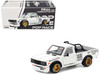 Datsun Pandem 620 Pickup Truck Rocket Bunny Racing White with Graphics 1/64 Diecast Model Car Pop Race PR640350