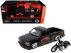 1993 Chevrolet 454 SS Pickup Truck Harley Davidson Black and 2007 Harley-Davidson XL 1200N Nightster Motorcycle Black H-D Custom Series 1/24 Diecast Model Car Maisto 32276-BLK