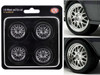 Street Fighter 18 Wheel and Tire Set of 4 pieces from 1968 Pontiac Firebird Street Fighter for 1/18 Scale Models ACME A1805222W