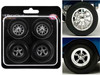 Drag Wheel and Tire Set of 4 pieces from 1957 Chevrolet 150 Gasser High Roller for 1/18 Scale Models ACME A1807019W