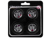 Torque Thrust Wheel and Tire Set of 4 pieces from 1967 Chevrolet C 10 Custom Pickup Truck for 1/18 Scale Models ACME A1807222W