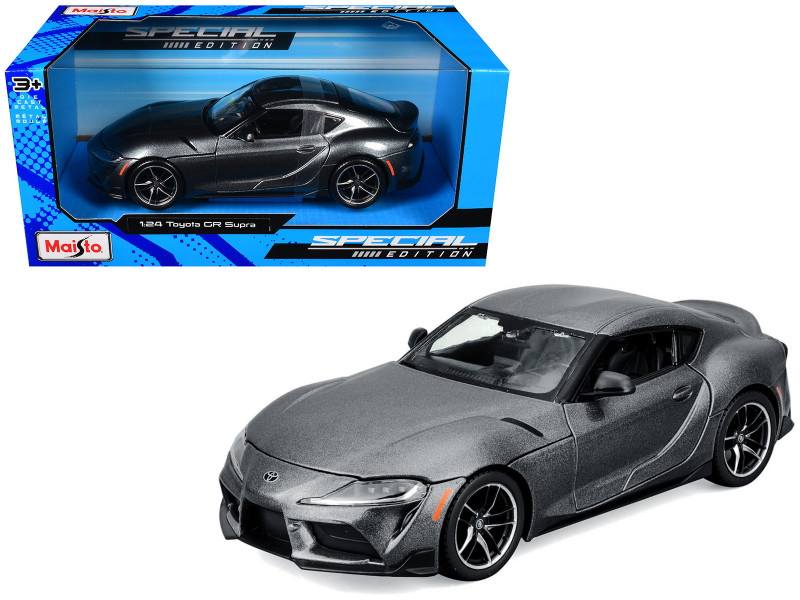 Toyota GR Supra Gray Metallic Special Edition Series 1/24 Diecast Model Car Maisto 32917GRY