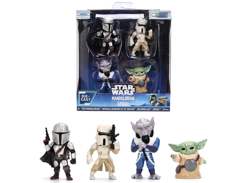 Set of 4 Diecast Figures Star Wars The Mandalorian & Grogu 2026 Movie Metalfigs Series Diecast Models Jada 37317