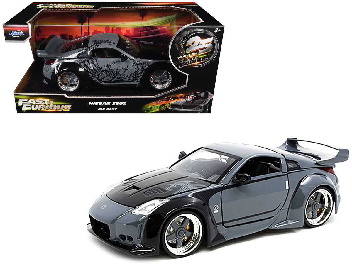 D K s Nissan 350Z Gray and Black with Graphics Fast & Furious 25th