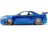 Brian's Nissan GTR Skyline R34 RHD Right Hand Drive Blue Fast & Furious Movie 1/24 Diecast Model Car Jada 97173