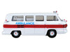 1962 Chevrolet Corvair Greenbrier AmbleWagon Ambulance White with Red Stripes 1/87 (HO) Scale Diecast Model Car Oxford Diecast 87CG61002
