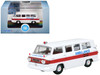 1962 Chevrolet Corvair Greenbrier AmbleWagon Ambulance White with Red Stripes 1/87 (HO) Scale Diecast Model Car Oxford Diecast 87CG61002