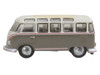 Volkswagen T1 Samba Bus Mouse Grey and Pearl White with Red Stripes 1/148 N Scale Diecast Model Car Oxford Diecast NVWS009