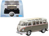 Volkswagen T1 Samba Bus Mouse Grey and Pearl White with Red Stripes 1/148 N Scale Diecast Model Car Oxford Diecast NVWS009