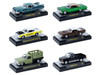 Auto Thentics 6 piece Set Release 107 IN DISPLAY CASES Limited Edition 1/64 Diecast Model Cars by M2 Machines 32500-107