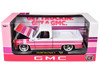 1976 GMC Sierra Grande 15 Pickup Truck White with Stripes Limited Edition to 9250 pieces Worldwide 1/24 Diecast Model Car M2 Machines 40300-140A