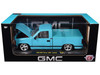 1988 GMC Sierra 1500 Custom Pickup Truck Light Blue with Black Stripes Limited Edition to 9250 pieces Worldwide 1/24 Diecast Model Car M2 Machines 40300-140B