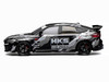 Honda Civic Type R FL5 RHD Right Hand Drive HKS Matt Black with Graphics 1/64 Diecast Model Car MotorHelix M65320