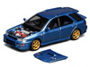 Subaru Impreza WRX STi Wagon Version VI RHD Right Hand Drive Blue Metallic 1/64 Diecast Model Car MotorHelix M67101