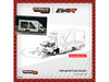 Mitsubishi Fuso Canter Mobile Display Truck RHD Right Hand Drive EVA Racing White with Graphics Truck64 Series 1/64 Diecast Model Car Tarmac Works T64T-TL002-EVA