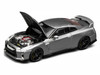 2020 Nissan GT-R R35 Track Edition Engineered by NISMO RHD Right Hand Drive Dark Metal Gray Metallic Senior 64 Series 1/64 Diecast Model Car MotorHelix M63515