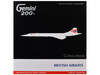BAe/Aerospatiale Concorde Commercial Aircraft British Airways G-BOAD White with Tail Stripes Gemini 200 Series 1/200 Diecast Model GeminiJets G2BAW1484