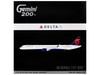 Boeing 757-300 Commercial Aircraft Delta Air Lines N595NW White with Blue and Red Tail Gemini 200 Series 1/200 Diecast Model GeminiJets G2DAL1418