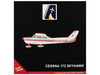 Cessna 172 Skyhawk Aircraft N12631 Red and White Gemini General Aviation Series 1/72 Diecast Model GeminiJets GGCES021