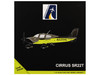 Cirrus SR22T Composite Aircraft N225HL Black and Neon Green Gemini General Aviation Series 1/72 Diecast Model GeminiJets GGCIR022