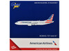 Boeing 737 MAX 8 Commercial Aircraft American Airlines N326RP Gray with Striped Tail Series 1/400 Diecast Model GeminiJets GJAAL2358