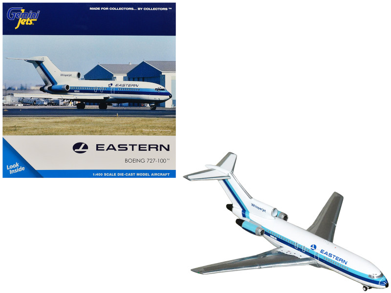 Boeing 727-100 Commercial Aircraft "Eastern Air Lines" (N8164G) White with Blue Stripes 1/400 Diecast Model Airplane by GeminiJets GJEAL2350