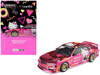 issan Vertex Silvia (S14) RHD Right Hand Drive Hello Kitty Pink Metallic with Graphics Global64 Series 1/64 Diecast Model Car Tarmac Works T64G-018-HK2