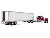 Peterbilt 589 with 58" Flat Top Sleeper and 53' Utility Trailer Legendary Red with Black Top 1/64 Diecast Model DCP/First Gear 60-2171