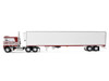 Kenworth K100 COE Flat Top and 53' Utility Trailer with Reefer Red's Favorites - Jim Skrinar Red with White Stripes 1/64 Diecast Model DCP/First Gear 69-2253