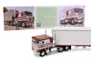 Kenworth K100 COE Flat Top and 53' Utility Trailer with Reefer Red's Favorites - Jim Skrinar Red with White Stripes 1/64 Diecast Model DCP/First Gear 69-2253