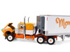 Kenworth W900A with 36" Sleeper and 40' Vintage Trailer with Reefer Monfort of Colorado Orange and White Fallen Flag #50 1/64 Diecast Model DCP/First Gear 69-1860