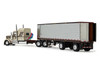 Kenworth W900L with 60" Aerodyne Sleeper and 40' Vintage Trailer Red's Favorites - Jason Sanders Beige with Stripes 1/64 Diecast Model DCP/First Gear 69-2091