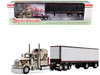 Kenworth W900L with 60" Aerodyne Sleeper and 40' Vintage Trailer Red's Favorites - Jason Sanders Beige with Stripes 1/64 Diecast Model DCP/First Gear 69-2091