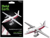 Model Kit Fairchild F-27 Commercial Aircraft Pacific Alaska White with Red Stripes Moderate Difficulty Steel Model Metal Earth ME1049