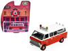1969 Ford Econoline Ambulance Los Angeles Fire Department Red and White Fire & Rescue Series #5 1/64 Diecast Model Car Greenlight 67070B