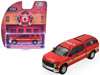 2023 Chevrolet Silverado Pickup Truck with Camper Shell FDNY (New York City Fire Department) Red with Stripes Fire & Rescue Series #5 1/64 Diecast Model Car Greenlight 67070E