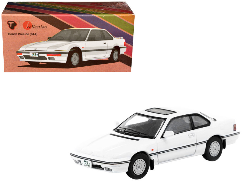 Honda Prelude (BA4) RHD Right Hand Drive White J Collection Series 1/64 Diecast Model Tarmac Works JC64-TL009-WH