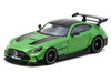 Mercedes-Benz AMG GT Black Series Green Metallic with Black Top and Hood Stripes Global64 Series 1/64 Diecast Model Tarmac Works T64G-042-GR