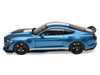 2022 Ford Mustang Shelby GT500 Blue Metallic with White Stripes 1/18 Diecast Model Car IXO Models 18RDC244-FO