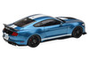 2022 Ford Mustang Shelby GT500 Blue Metallic with White Stripes 1/18 Diecast Model Car IXO Models 18RDC244-FO