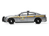 2023 Dodge Charger Pursuit New York State Police Gray Metallic with Yellow Stripes 1/64 Diecast Model IXO Models IA64025