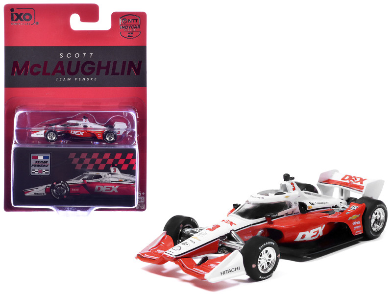 Dallara IndyCar #3 Scott McLaughlin DEX Team Penske Road Course Configuration NTT IndyCar Series 2026 1/64 Diecast Model IXO Models IND64036