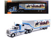 1980 GMC General Truck Tractor with Sleeper Cab and Trailer Silver Metallic with Blue Stripes 1/43 Diecast Model IXO Models TTR03922