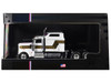 1995 Kenworth W900 Truck Tractor White with Black and Gold Stripes 1/64 Diecast Model IXO Models U64TR011