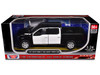 2019 Ford F-150 Lariat Crew Cab Pickup Truck Unmarked Plain Black and White Custom Builder's Kit - Law Enforcement and Public Service Series 1/27 Diecast Model Car Motormax 76981BW-BB
