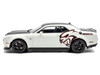 2020 Dodge Challenger SRT Hellcat Redeye Widebody White Knuckle with Matt Black Hood and Top 1/43 Diecast Model Car Solido S4310309