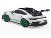 2023 Porsche 911 (992) GT3 RS Tribute to Carrera RS Package White with Green Stripes and Black Hood and Top 1/43 Diecast Model Car Solido S4314801