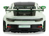 2023 Porsche 911 (992) GT3 RS Tribute to Carrera RS Package White with Green Stripes and Black Hood and Top 1/43 Diecast Model Car Solido S4314801