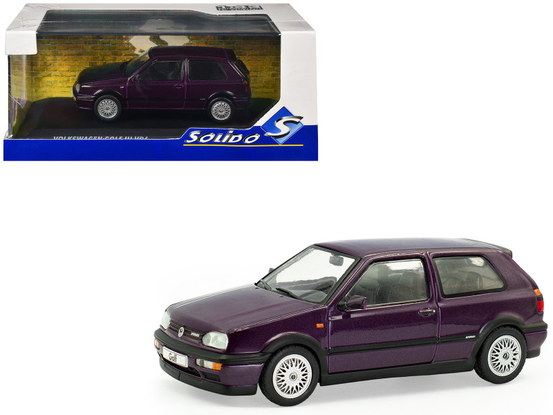 1994 Volkswagen Golf MKIII VR6 Purple Metallic 1/43 Diecast Model Car Solido S4316402